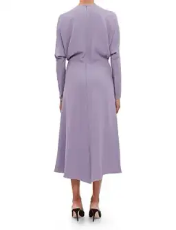 Victoria Beckham Dolman Midi Dress with Blouson Bodice Purple Size 16 for rent on The Volte - image 8