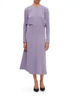 Victoria Beckham Dolman Midi Dress with Blouson Bodice Purple Size 16 for rent on The Volte - image 11