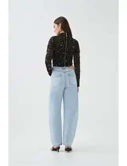 Aje Juniper Crop Top Black Size 8 for rent on The Volte - image 4