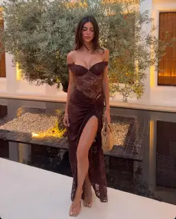 Natalie Rolt Aubrey Dress in Espresso Size 1/ Au 8  for rent on The Volte - image 1