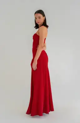HNTR The Label Gaia Gown Wine Size S/ AU 8 for rent on The Volte - image 2
