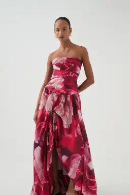 Aje Flora Gown Prismatic Floral Red Size AU 10/M for rent on The Volte - image 5