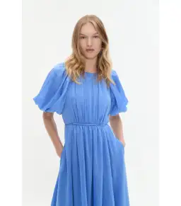 Aje Alma Midi Dress in Mist Blue Size AU 12 for rent on The Volte - image 2