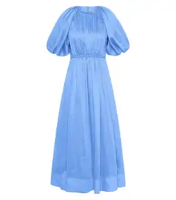 Aje Alma Midi Dress in Mist Blue Size AU 12 for rent on The Volte - image 7