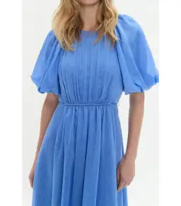 Aje Alma Midi Dress in Mist Blue Size AU 12 for rent on The Volte - image 3