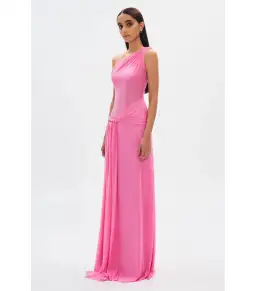 MISHA Sisal Mesh Maxi Dress Orchid Pink Size 10/M for rent on The Volte - image 2
