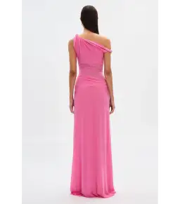 MISHA Sisal Mesh Maxi Dress Orchid Pink Size 10/M for rent on The Volte - image 5