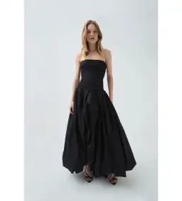 Aje Violette Bubble Hem Maxi Dress in Black Size XL / AU 14