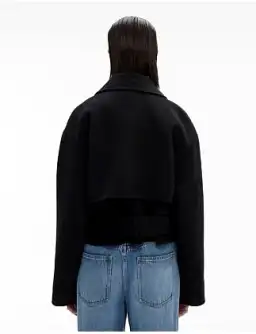 Relaxed Wool Blend Trench Coat