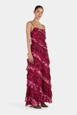 Hansen and Gretel Linnea Maxi Dress Magenta Floral Size AU 12 for rent on The Volte - image 3