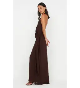 Bec & Bridge Soneva Wrap Maxi Dress Dark Chocolate Size AU 8 for rent on The Volte - image 3