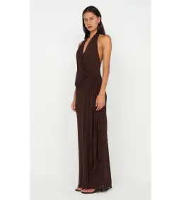 Bec & Bridge Soneva Wrap Maxi Dress Dark Chocolate Size AU 8 for rent on The Volte - image 2