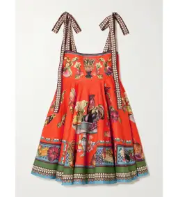 Alemais Rocco Mini Sundress in Orange Print Size AU 8  for rent on The Volte - image 5
