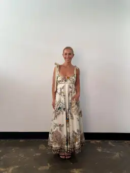 Alemais Antoinette Ballet Midi Sundress in Floral Cream Size AU 10 for rent on The Volte - image 4
