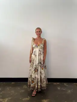 Alemais Antoinette Ballet Midi Sundress in Floral Cream Size AU 10 for rent on The Volte - image 1