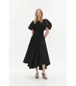 Aje Wisteria Midi Dress Black Size AU 8 for rent on The Volte - image 2