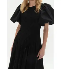 Aje Wisteria Midi Dress Black Size AU 8 for rent on The Volte - image 5