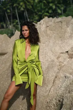  Rat & Boa Alanis Dress Cypress Green Size XS / AU 6 for rent on The Volte - image 2