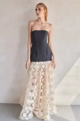 Bronx And Banco Harper Strapless Black and Beige Gown Size AU 8 for rent on The Volte - image 6