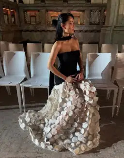 Bronx And Banco Harper Strapless Black and Beige Gown Size AU 8 for rent on The Volte - image 5