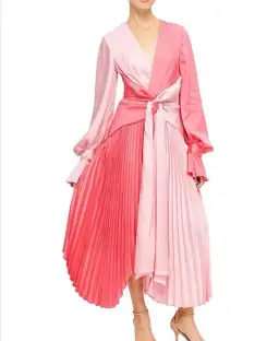 Acler Empire Midi Dress Two Tone Pink Size 10 for rent on The Volte - image 3