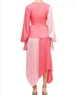 Acler Empire Midi Dress Two Tone Pink Size 10 for rent on The Volte - image 4