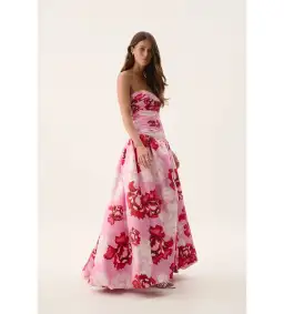 Aje Behold Maxi Dress Pink Boldly Blooming Size AU 10 for rent on The Volte - image 4