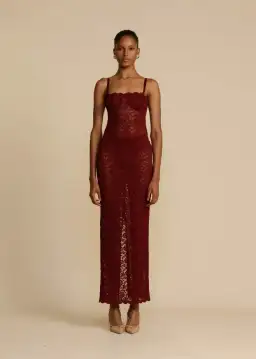 Arcina Ori Margot Maxi Dress in Red Wine Size AU 8 for rent on The Volte - image 1