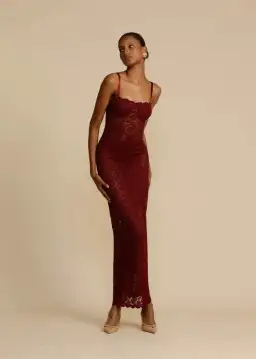 Arcina Ori Margot Maxi Dress in Red Wine Size AU 8 for rent on The Volte - image 4