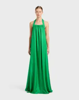 Bondi Born Marfa Halter Maxi Dress Green Size 16