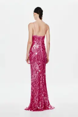 Misha Sapphire Sequin Maxi Dress in Fuchsia Size 10/M for rent on The Volte - image 3