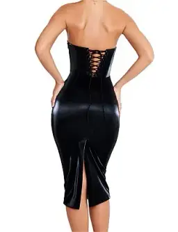 Lace Up Back Midi Dress