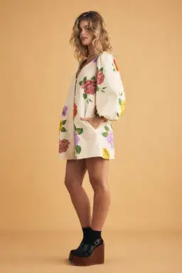 Bohemian Traders Rosetta Mini Dress Cream Size AU 14 for rent on The Volte - image 2