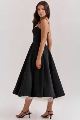 House Of CB Mademoiselle Black Tulle Midi Dress Size AU 8 for rent on The Volte - image 3