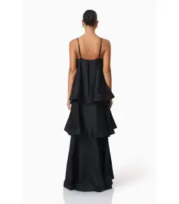 Elliatt Tilly Tiered Maxi Dress Black Size AU 10  for rent on The Volte - image 4
