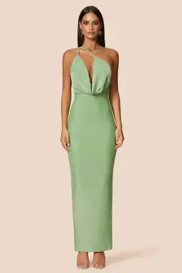 Love Nookie Bianca 2way Halter Gown Green Size AU 6 for rent on The Volte - image 2
