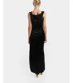 Vivienne Westwood Long Ginnie Pencil Maxi Dress Black Size AU 10 for rent on The Volte - image 3