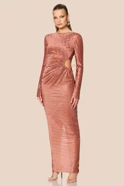 Love Nookie Mirage LS Gown in Mocha Size 10 for rent on The Volte - image 1