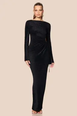 LOVE NOOKIE MIRAGE L/S GOWN / BLACK / SIZE 12 for rent on The Volte - image 2