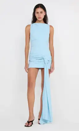 Bec & Bridge Domenic Asym Mini Dress Sky Blue Size AU 10 for rent on The Volte - image 1