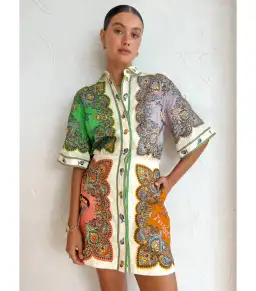 Alemais Trippy Troppo Mini Dress Multi Size AU 8 for rent on The Volte - image 2