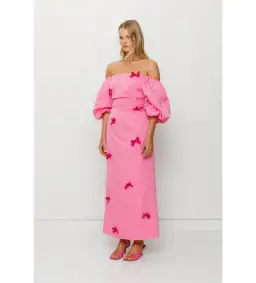 The Wolf Gang Amar Midi Dress in Candy Size M / AU 10 for rent on The Volte - image 2