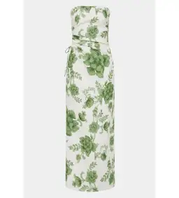 Sir the Label Gardella Strapless Midi Dress Frisa Print Size 0 AU 6 for rent on The Volte - image 5