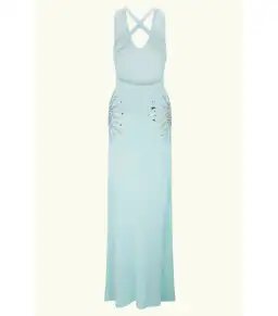 Meshki Ellington Knit Midi Dress in Lagoon Blue Size AU 8 for rent on The Volte - image 11