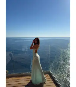 Meshki Ellington Knit Midi Dress in Lagoon Blue Size AU 8 for rent on The Volte - image 9