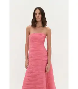 Aje Soundscape Maxi Dress in Guava Pink Size AU 8 for rent on The Volte - image 2