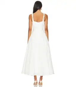 Rachel Gilbert Sophie Strap Midi Dress White Size AU 10 for rent on The Volte - image 2