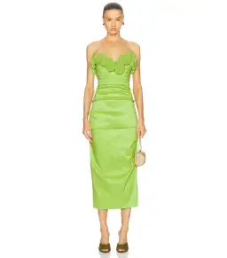 Rachel Gilbert Ren Midi Dress Green Size AU 12 for rent on The Volte - image 1