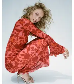 Realisation Par Gia Maxi Dress Red Print Size AU 10 for rent on The Volte - image 3