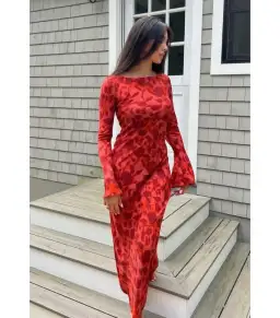 Realisation Par Gia Maxi Dress Red Print Size AU 10 for rent on The Volte - image 2